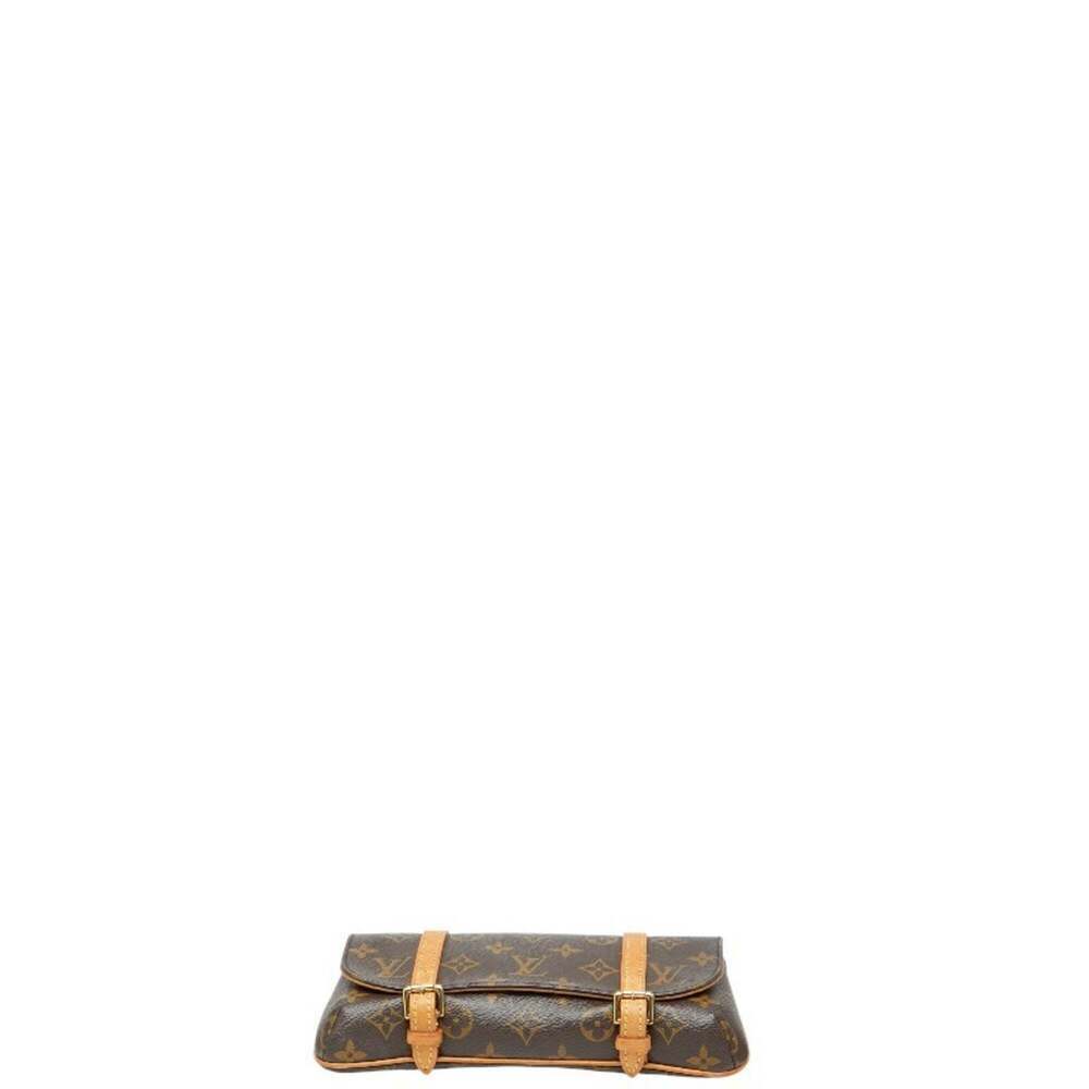 LOUIS VUITTON Authentic Brown Monogram Leather Pochette Fanny Pack - Picture 3 of 10